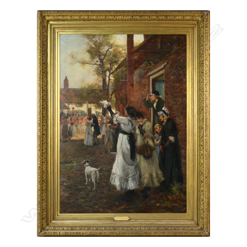 Frank E Cox RA, (UK c.1850, exhibited 1873 - 1894), 'The King Breaks Many Hearts', Image 1++