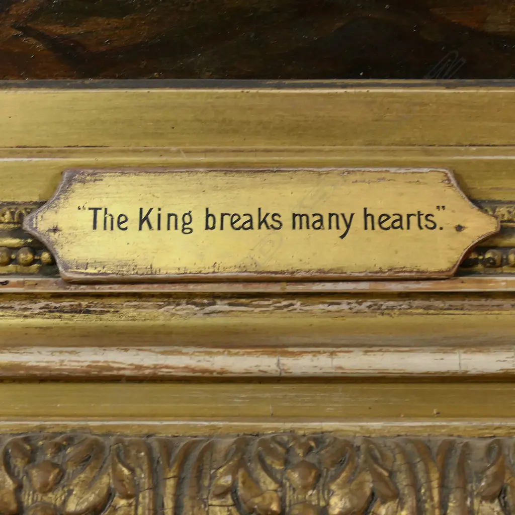 Frank E Cox RA, (UK c.1850, exhibited 1873 - 1894), 'The King Breaks Many Hearts', Image 1++
