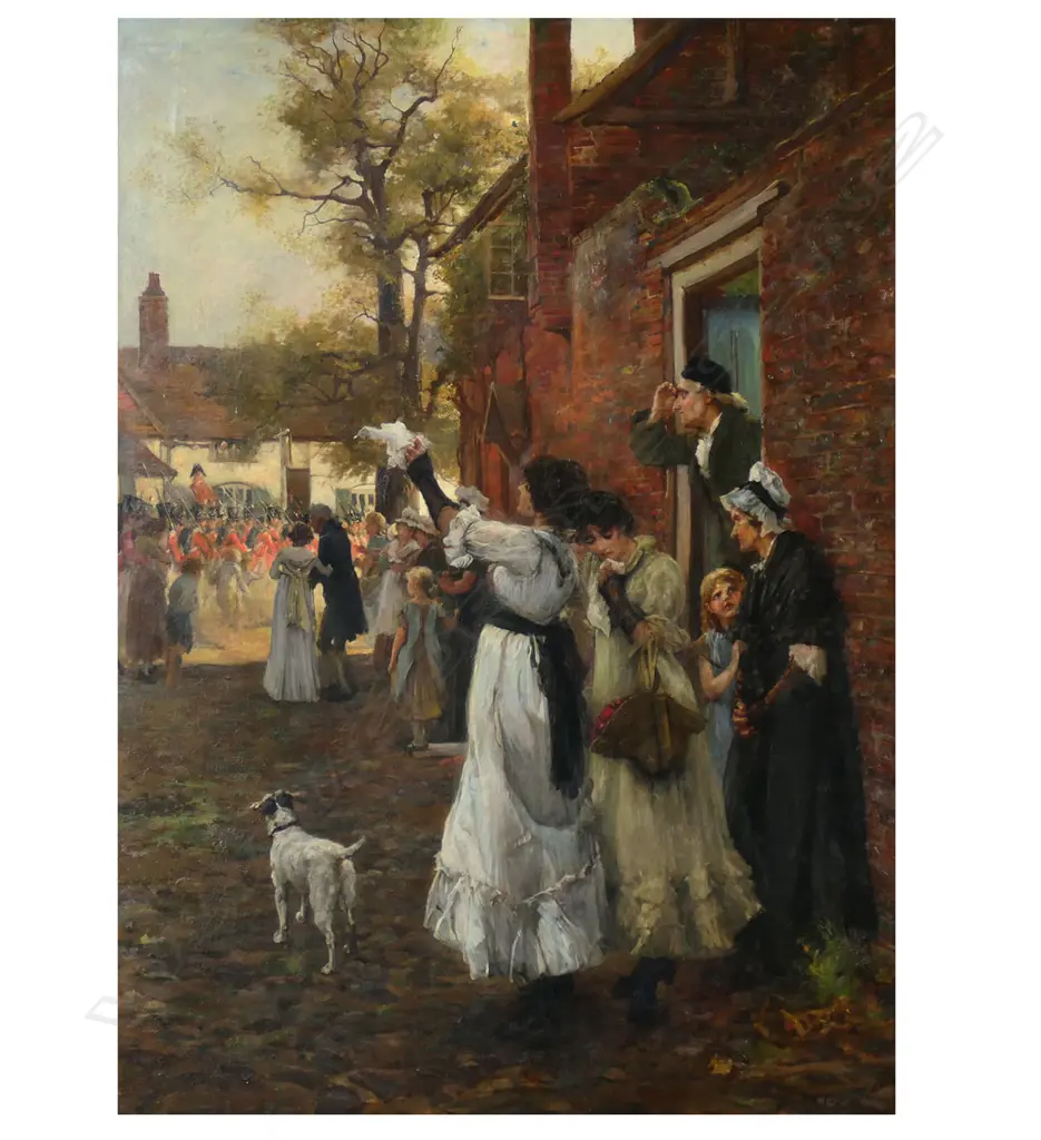 Frank E Cox RA, (UK c.1850, exhibited 1873 - 1894), 'The King Breaks Many Hearts', Image 1++