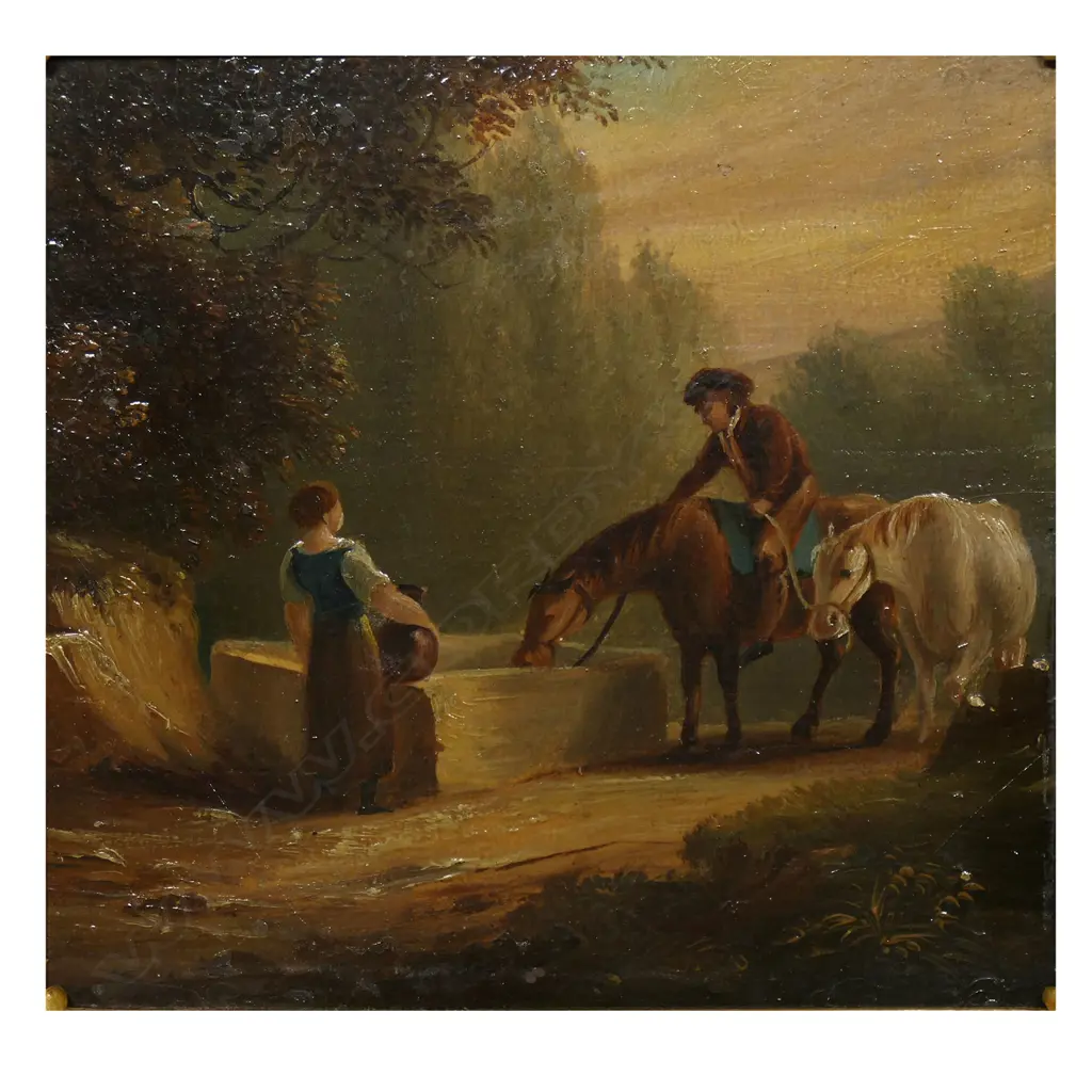 19thC artist unknown 'At the Trough' Image 1++