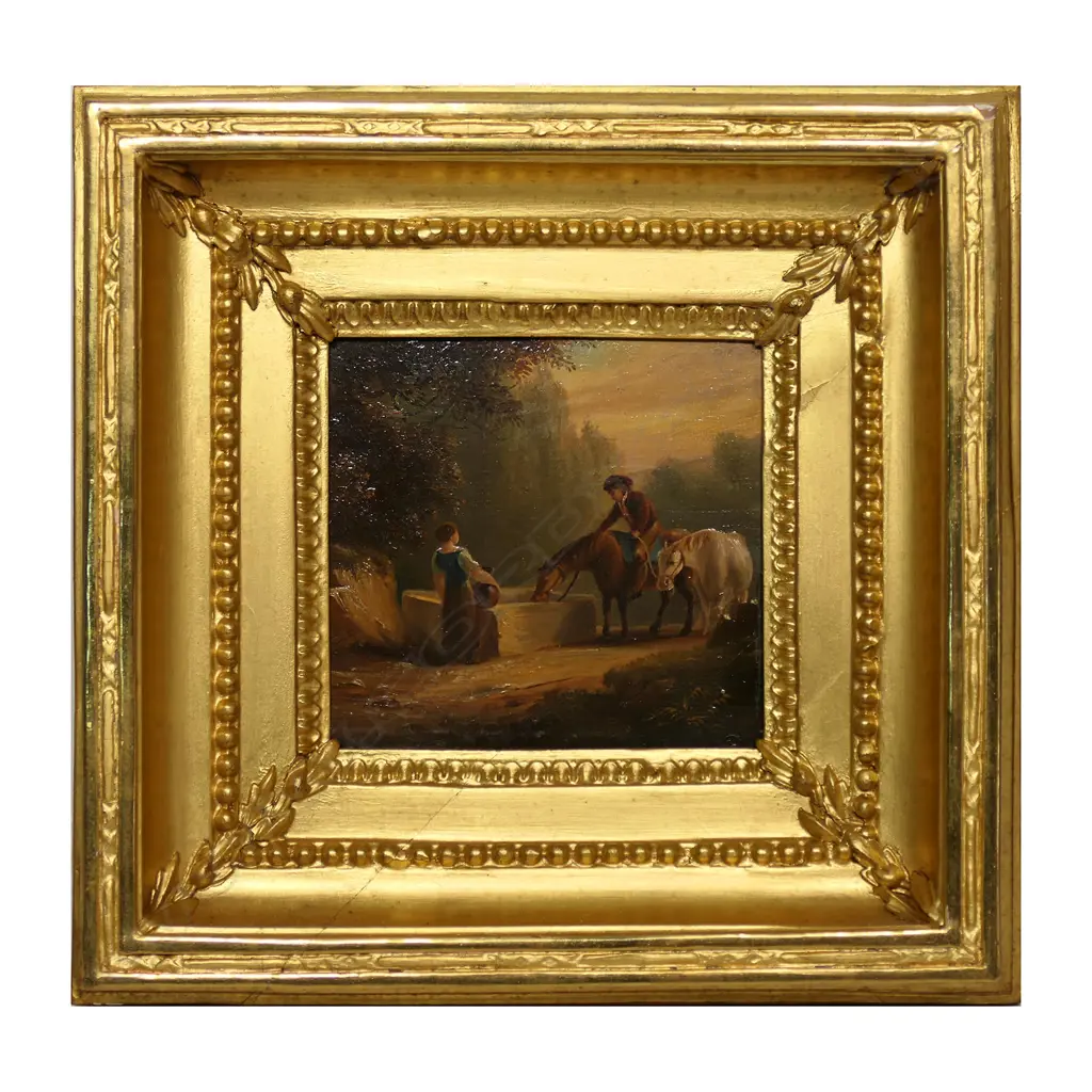 19thC artist unknown 'At the Trough' Image 1++