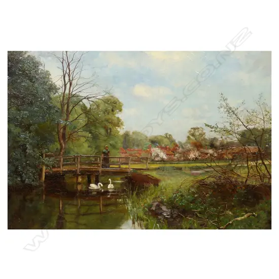 19thC artist unknown 'On the Lambourne',