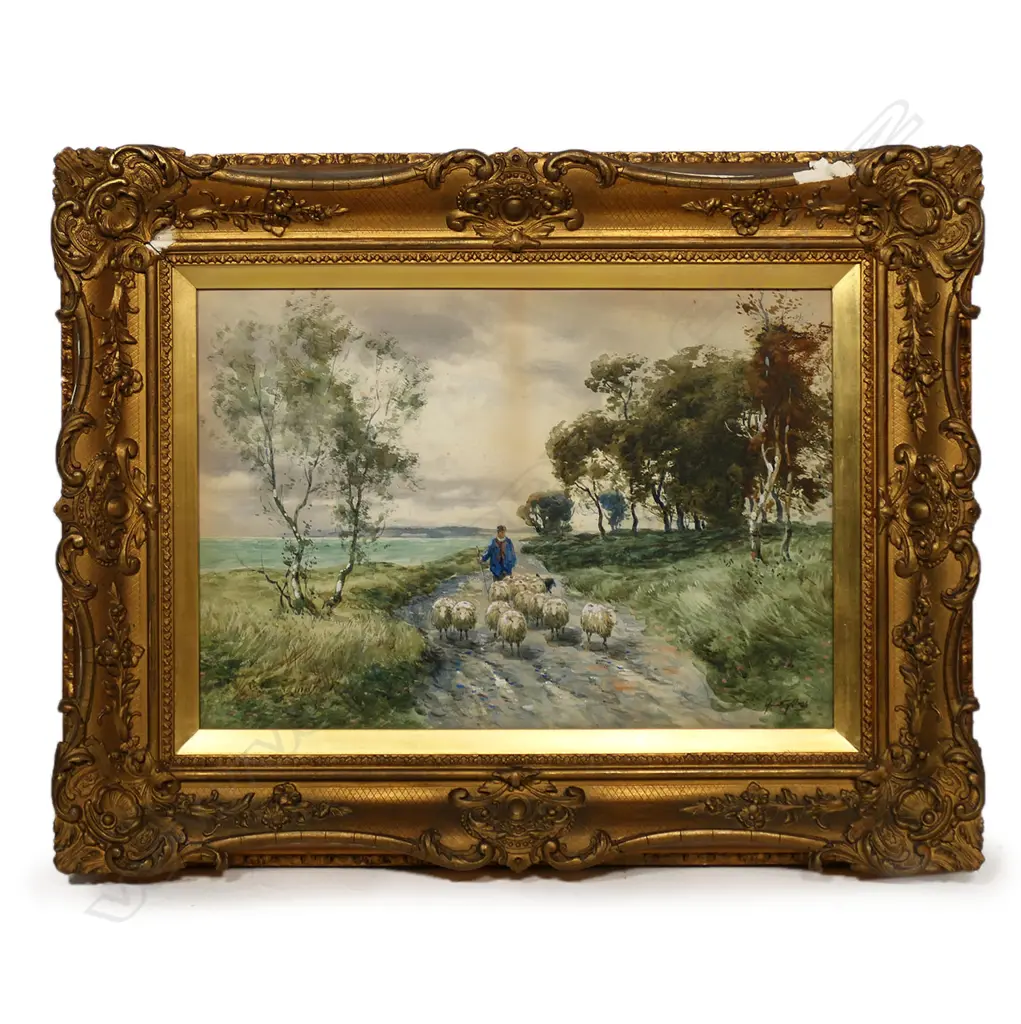 John Hamilton Glass (Scottish 1820-1885) pair of rural landscapes with cows and sheep, Image 1++