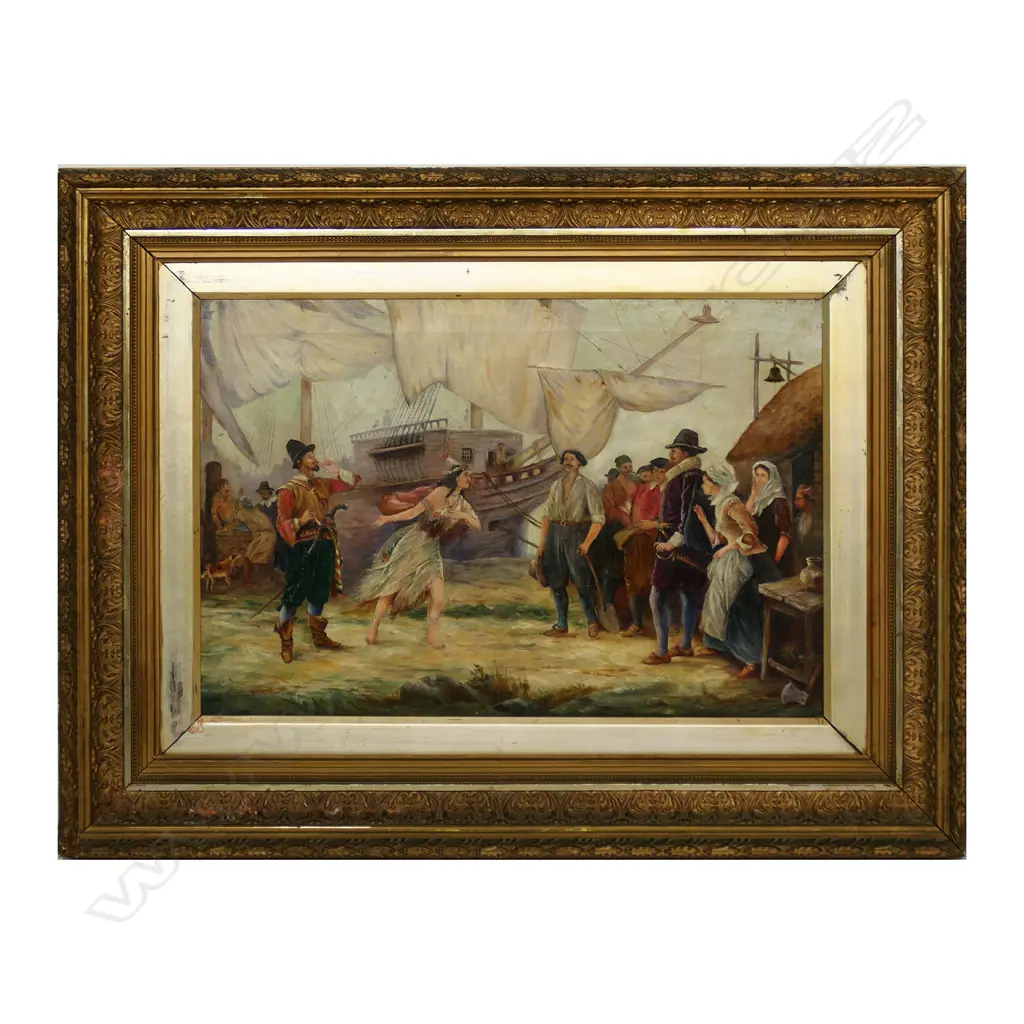 Jean-Léon Gérôme Ferris (1863-1930), The Abduction of Pocahontas, oil on canvas, Image 1++