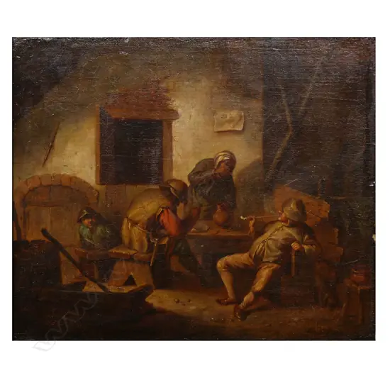 19thC artist unknown, 'Dutch Scene',