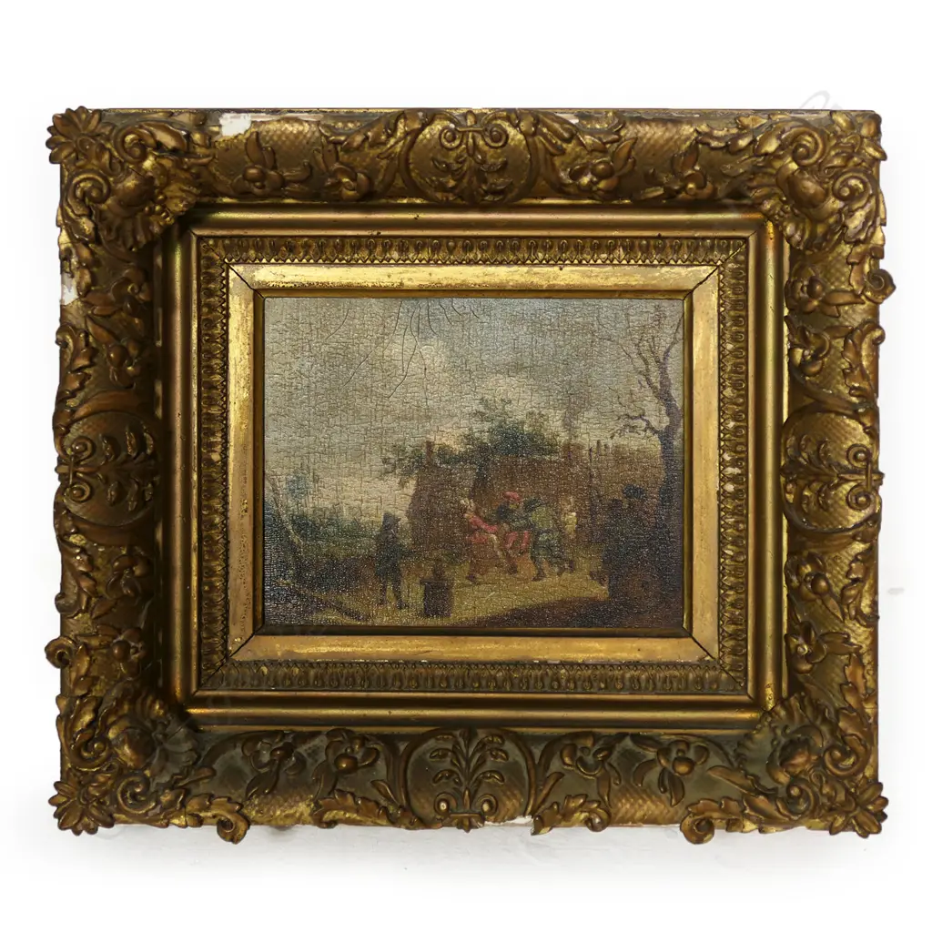 18thC artist unknown 'Dutch Dancing Peasants', Image 1++
