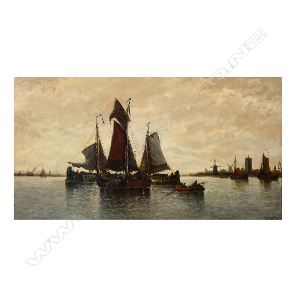 Auguste Musin ((1852-1923) Dutch Fishing Fleet, Image 1++