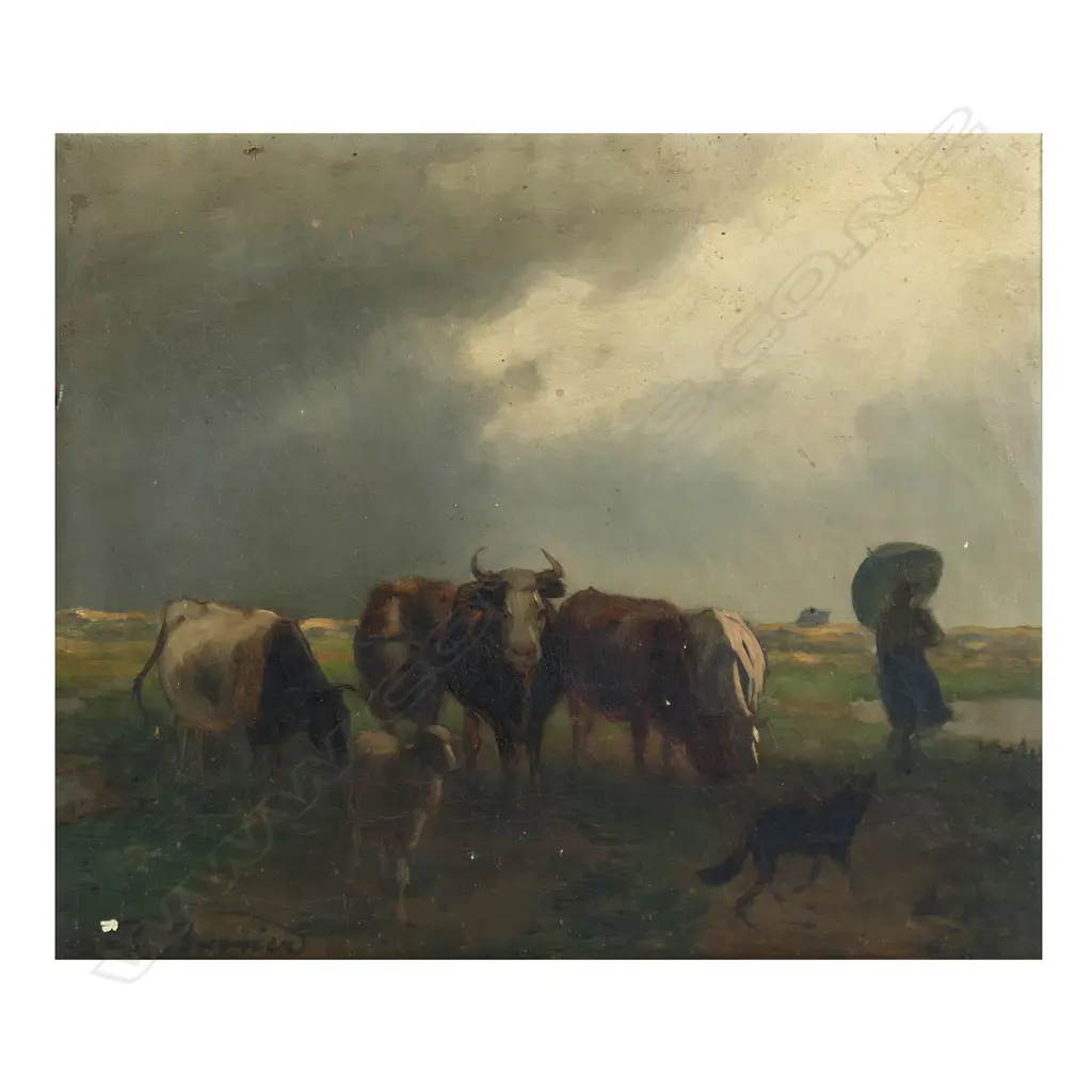 Richard Burnier (Holland 1826-1884) 'Pastoral Scene', Image 1++