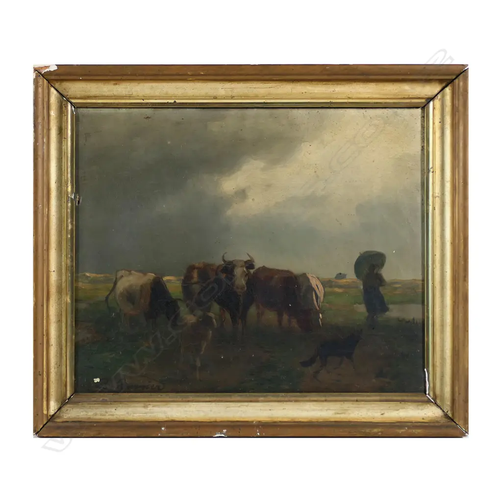 Richard Burnier (Holland 1826-1884) 'Pastoral Scene', Image 1++