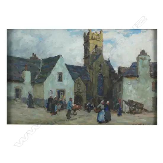 Terrick Williams (UK 1860-1936) 'Breton Village Scene',