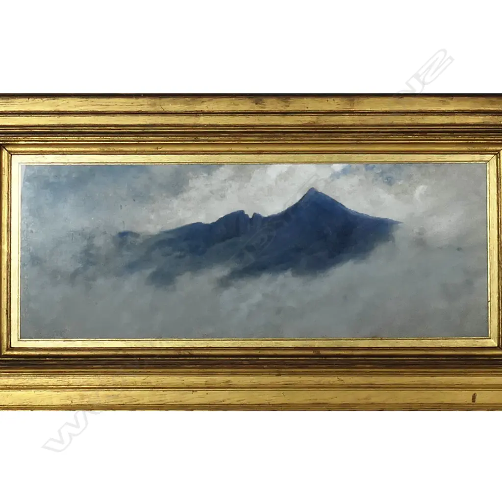 19thC artist unknown 'Mountain in the Clouds', Image 1++