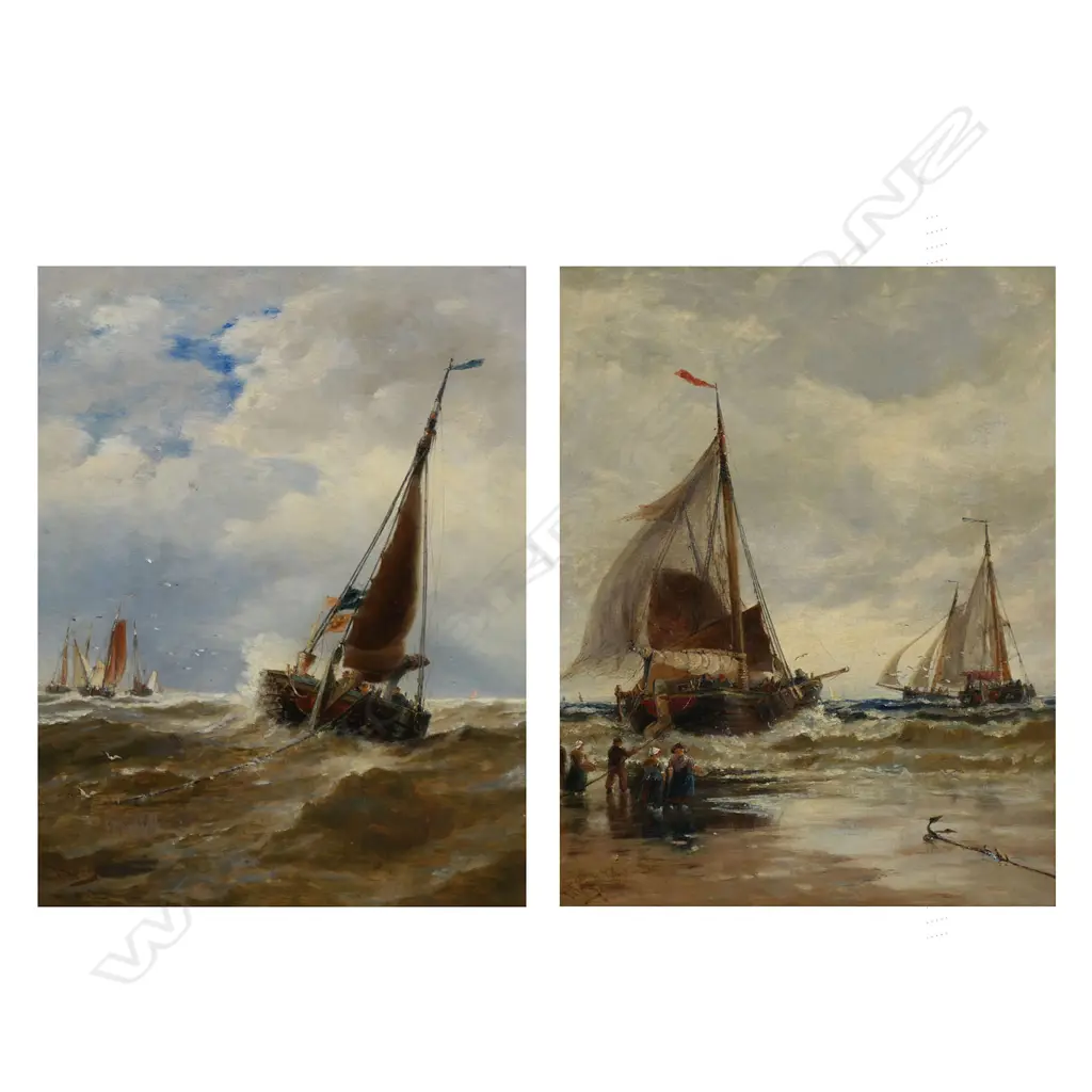 Thomas Bush Hardy (UK 1842-1897) pair of oil paintings, Image 1++