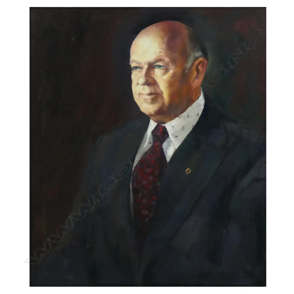 Garth Tapper (1927-1999) 'Portrait of Mr P. Barker for Foodstuffs Auck Ltd', Image 1++
