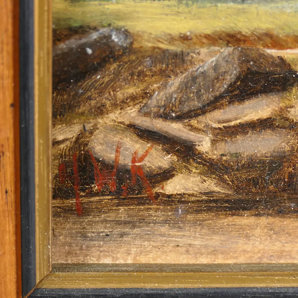 H.W. Kirkwood (NZ 1854-1924) 'Lake Scene', Image 1++