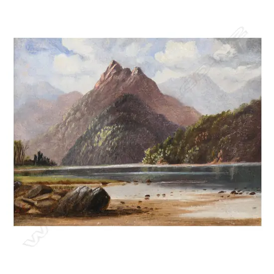 H.W. Kirkwood (NZ 1854-1924) 'Lake Scene',