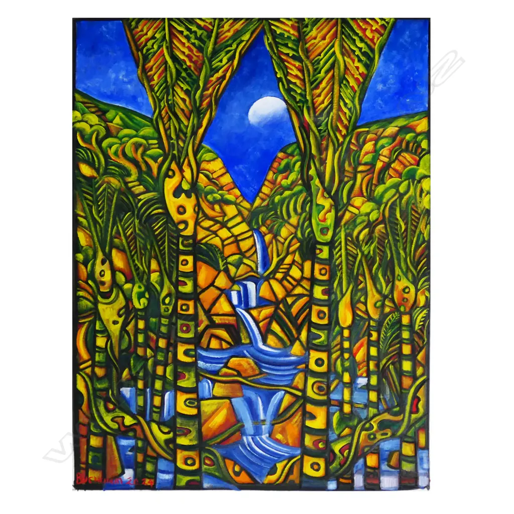 Dean Buchanan (NZ 1952-) 'Pararaha Waterfall', Image 1++