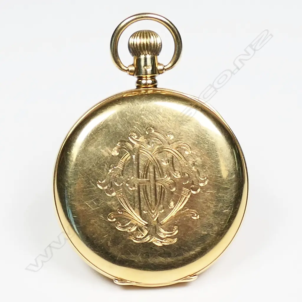 A Mappin 18ct gold half hunter pocket watch, Image 1++