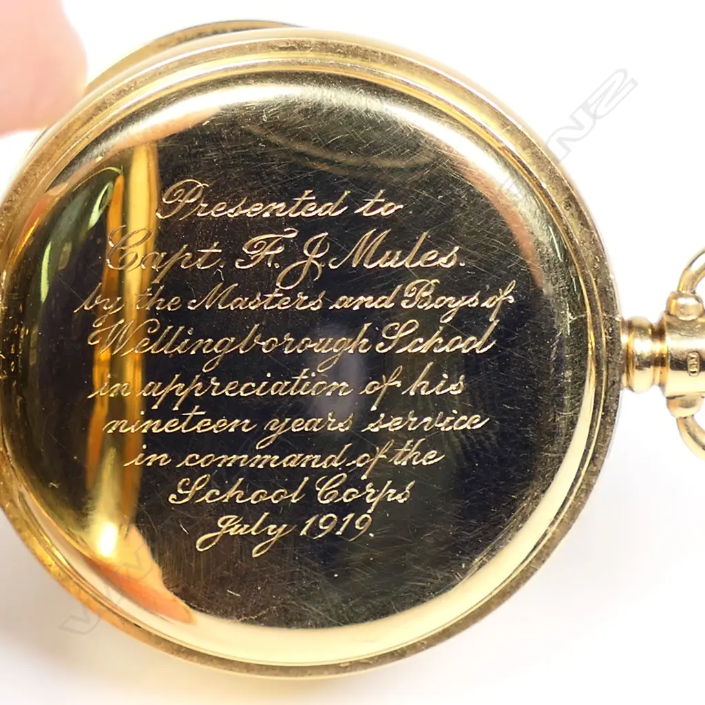 A Mappin 18ct gold half hunter pocket watch, Image 1++