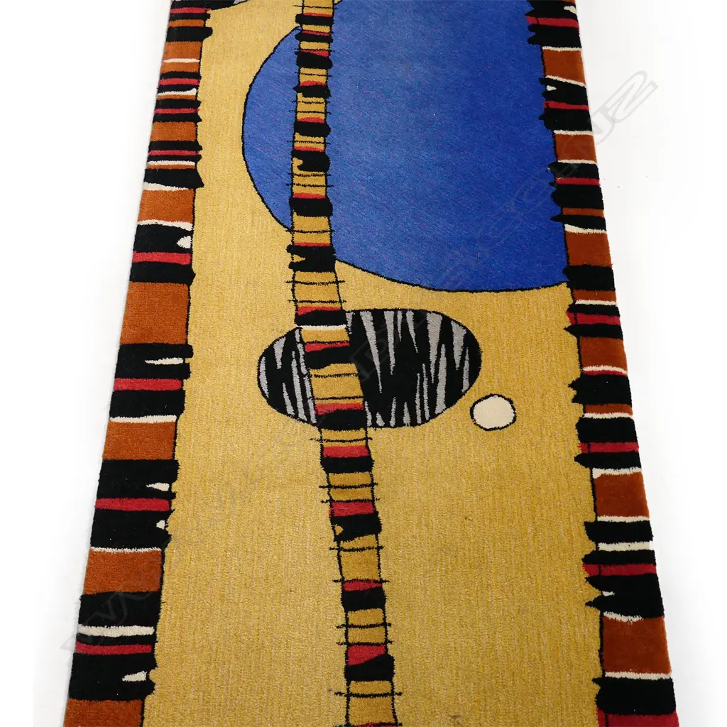  DILANA RUG by Michael Reed 'NIKAU RUNNER DOING THE HEAPHY' 1997 3/20 signed etc verso 850 x 3600mm Image 1++