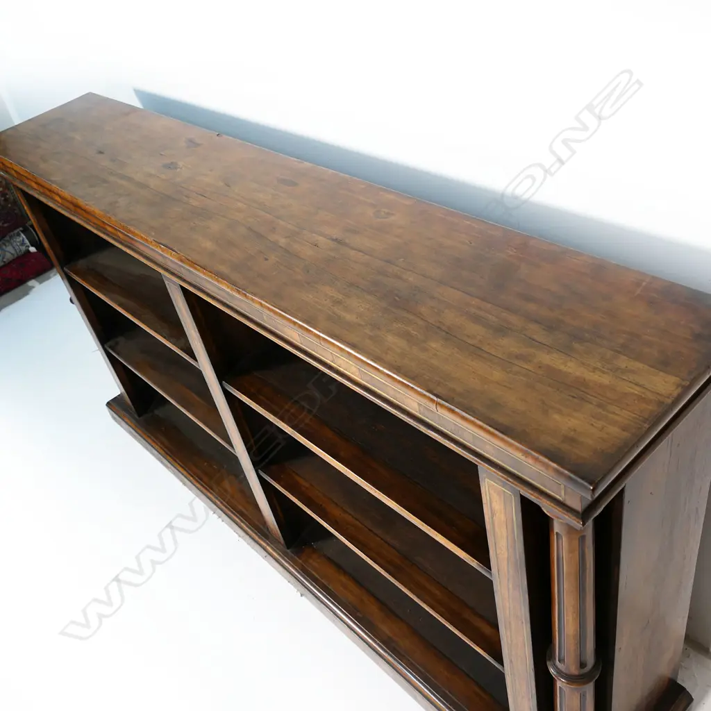 A quality Victorian rosewood bookcase, Image 1++