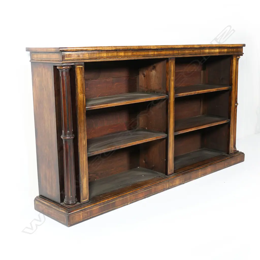 A quality Victorian rosewood bookcase, Image 1++