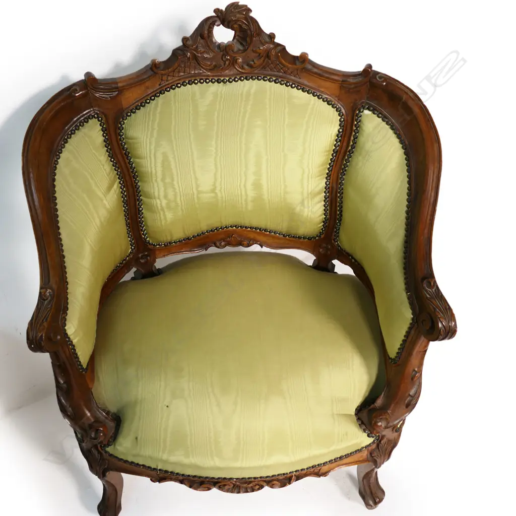 A pair of 19thC Hepplewhite style bergère chairs, Image 1++