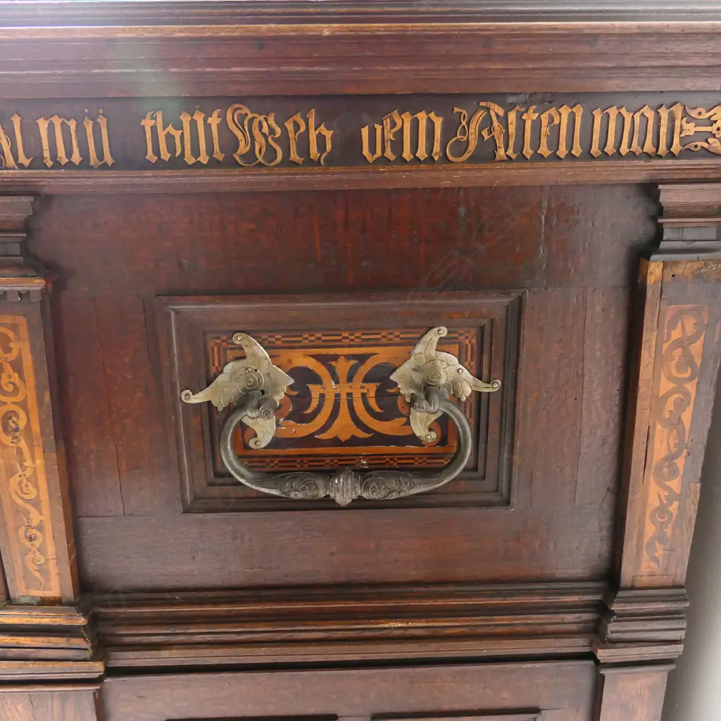 An important and rare German two part coffer for flour and salt, made in Burg zu Groß-Karben, near Frankfurt, in 1616. Image 1++