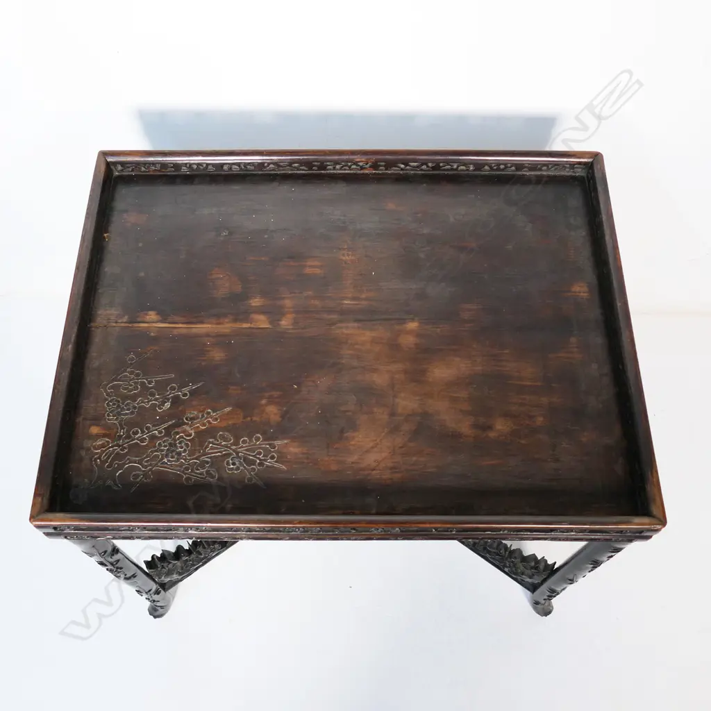 A vintage Chinese hardwood tray top table, Image 1++