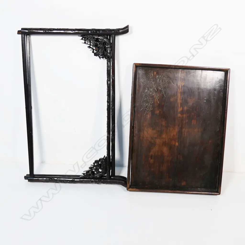 A vintage Chinese hardwood tray top table, Image 1++