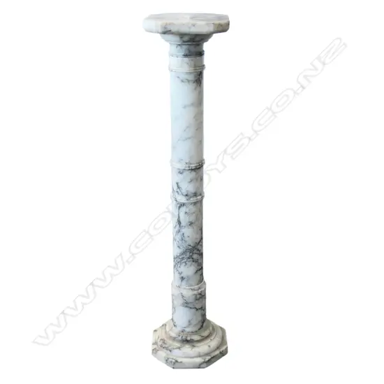 A 19thC marble column display stand,