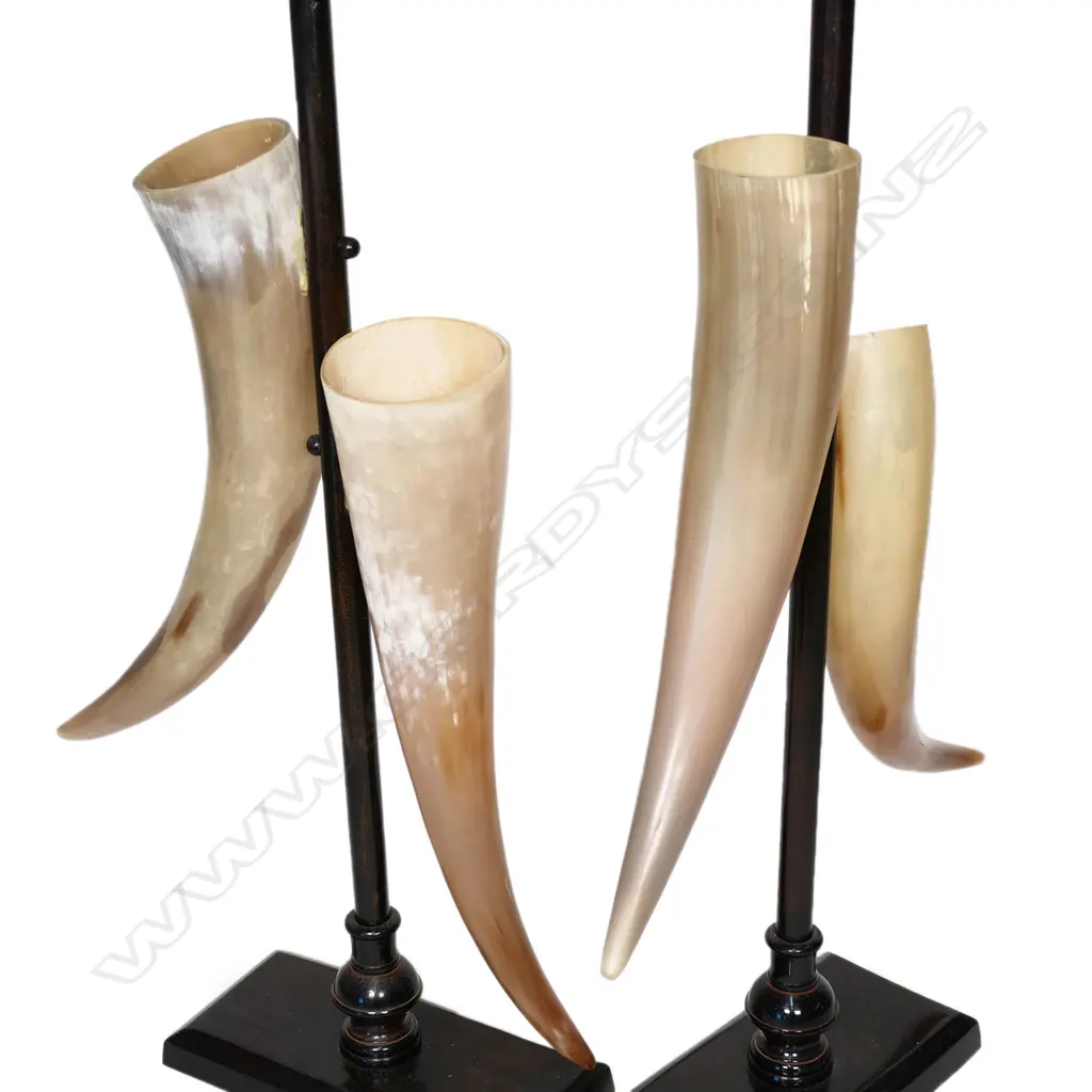 A pair of horn table lamps, Image 1++