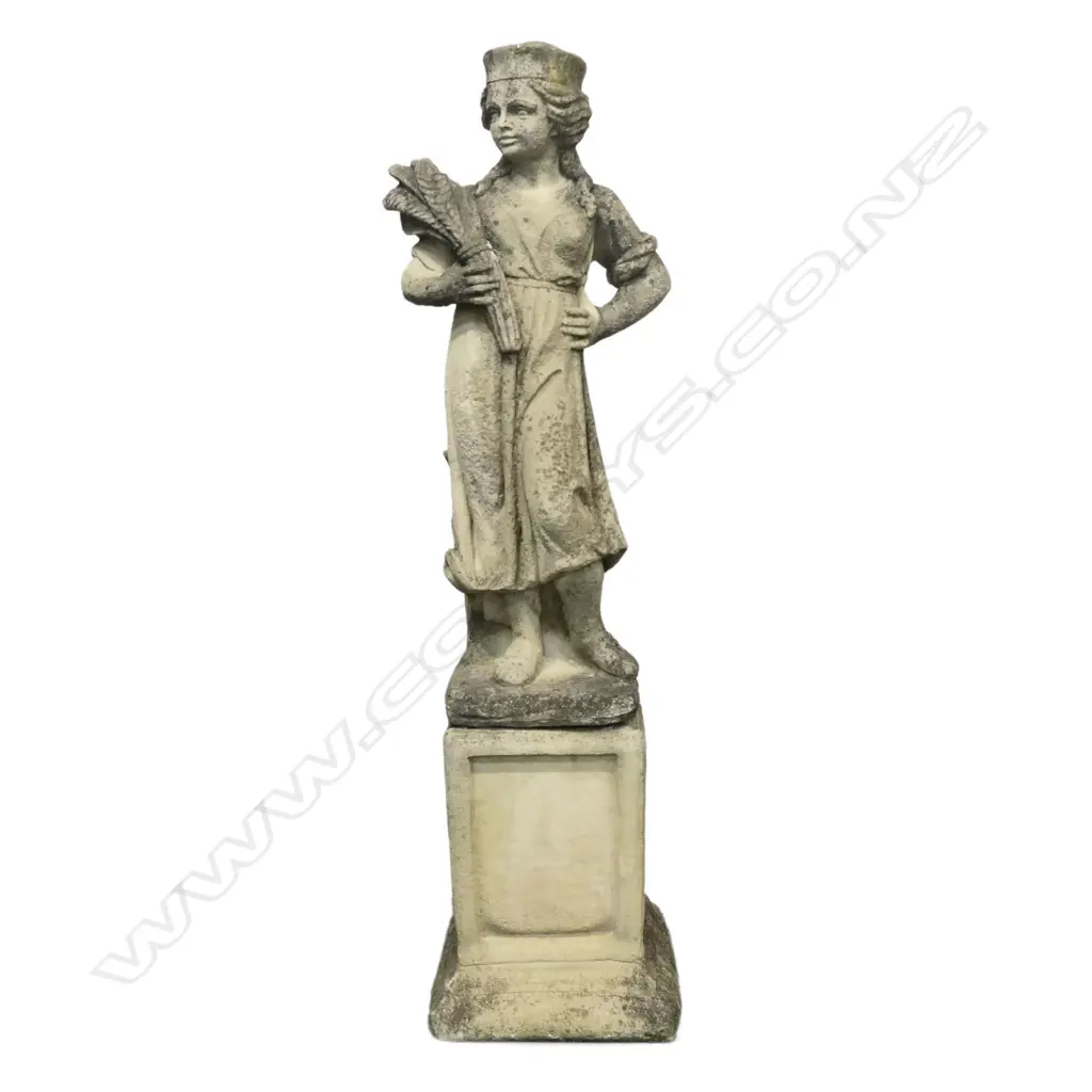 An allegorical church stone garden female figure representing Spring, Image 1++
