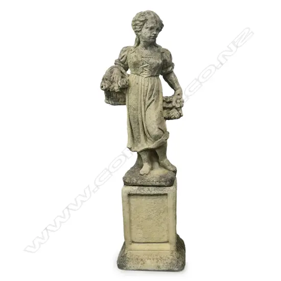 An allegorical church stone garden female figure representing Summer,