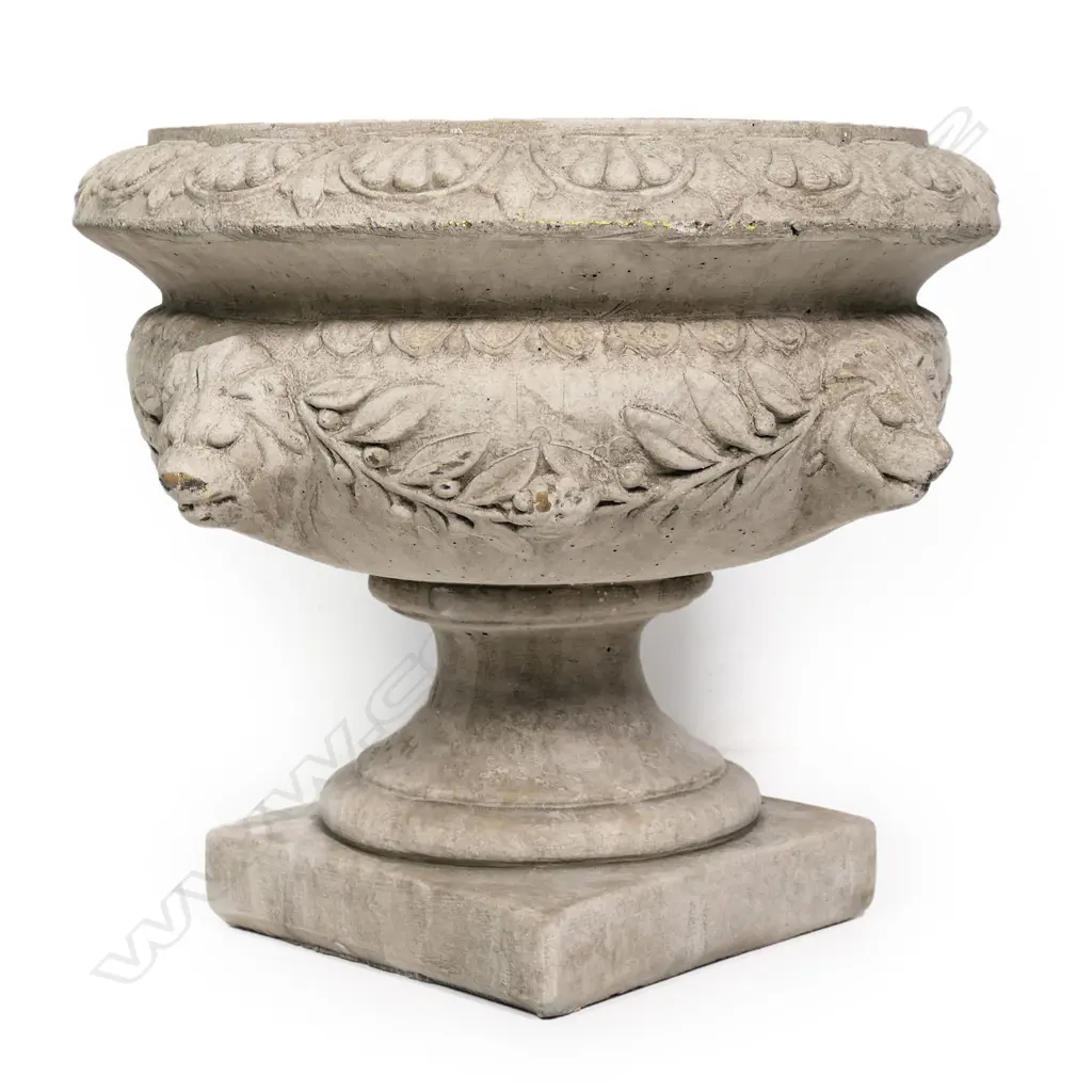 A pair of concrete classical garden urns, Image 1++