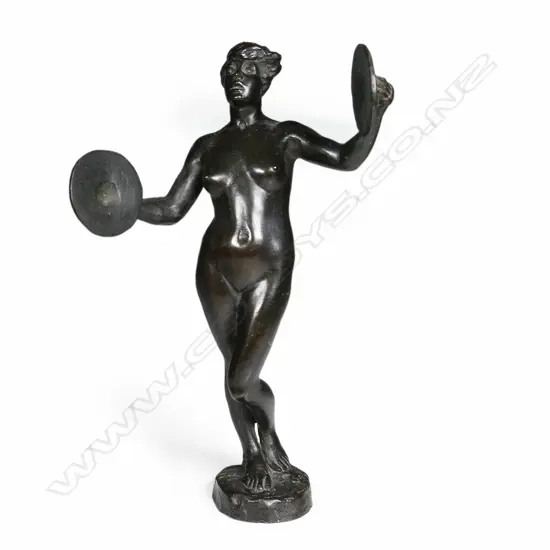 A bronze nude figure,