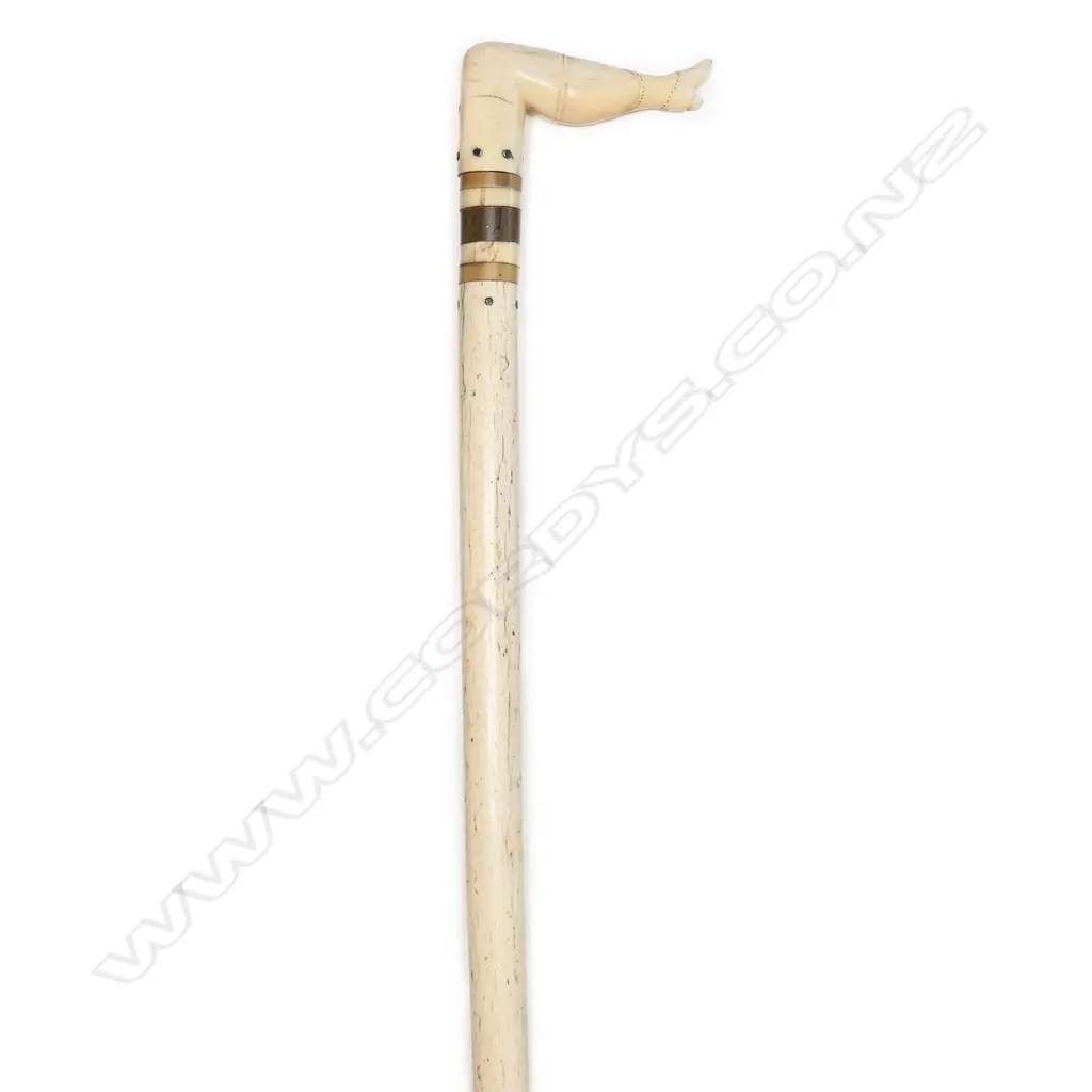 A fine quality Victorian period whalebone walking stick, Image 1++