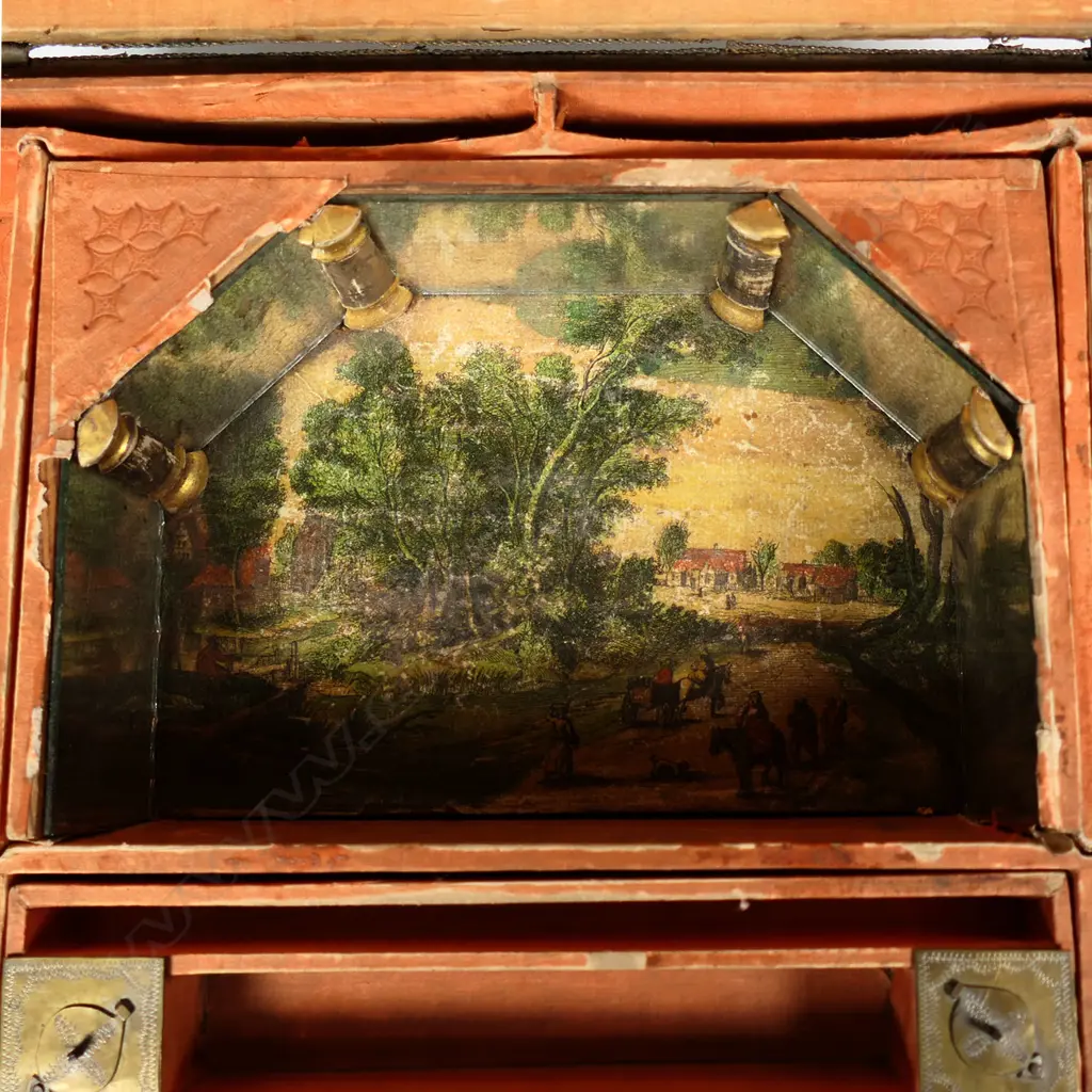 17thC silk embroidered jewellery box, Image 1++
