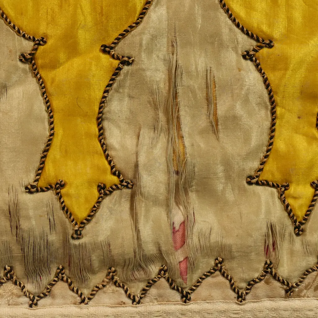 A 19thC Moroccan Islamic silk wall hanging. Image 1++