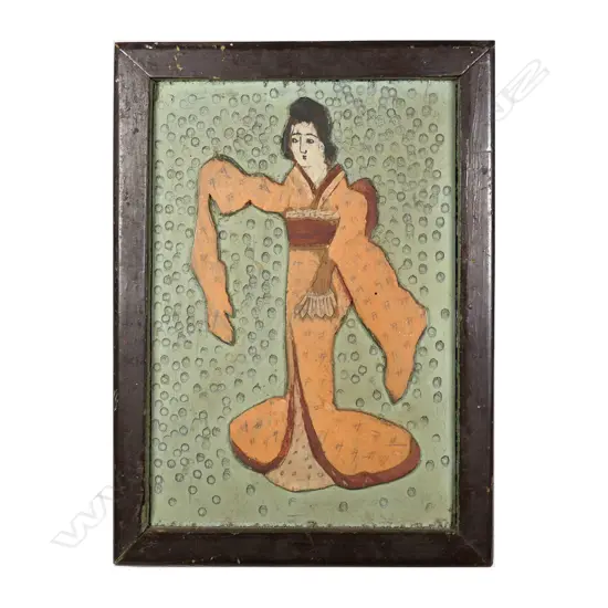 A WWII Featherston Camp (NZ) Japanese prisoner of war carved panel,