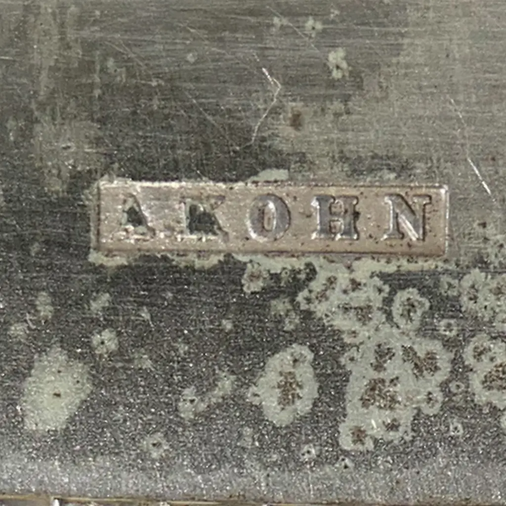 A Rare and historical New Zealand Adolph Kohn Auckland 1908.Silver 'Great White Fleet' presentation casket and document, Image 1++