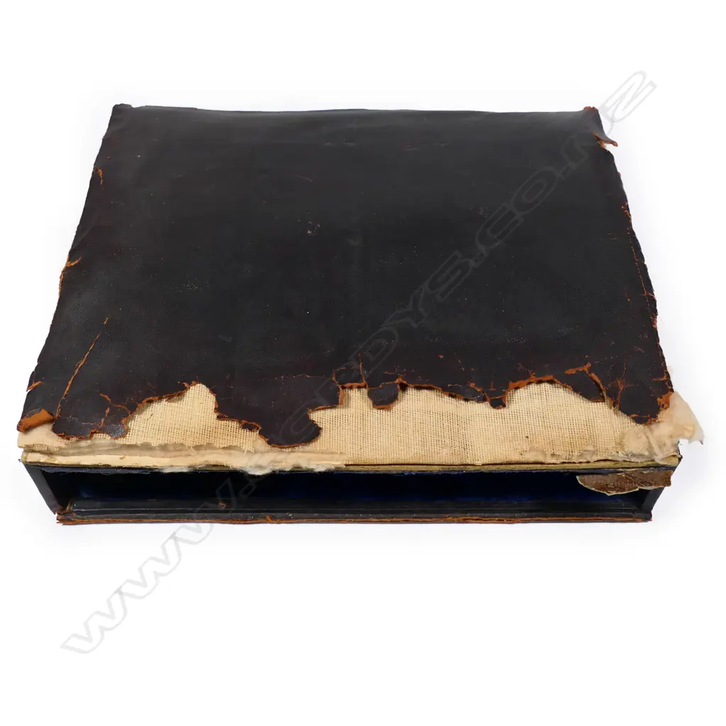 A Rare and historical New Zealand Adolph Kohn Auckland 1908.Silver 'Great White Fleet' presentation casket and document, Image 1++