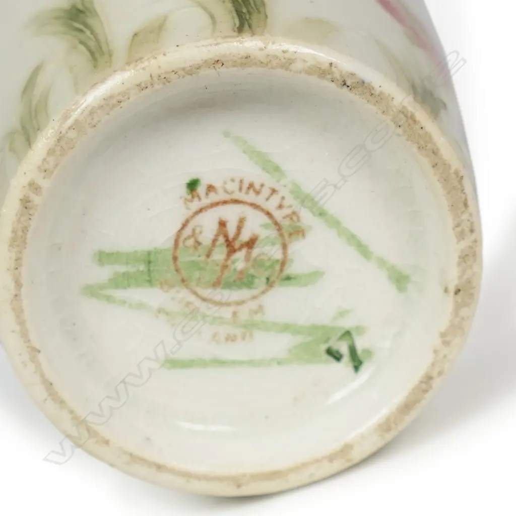 A rare miniature MacIntyre Moorcroft Florian vase, Image 1++