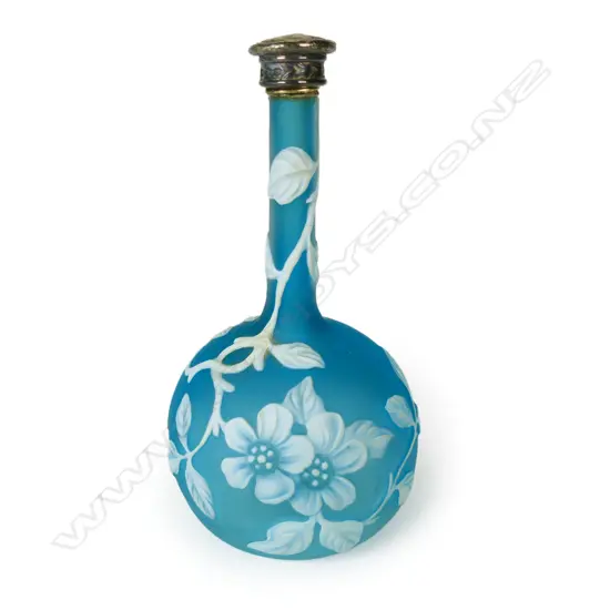 A Victorian attributed Thomas Webb cameo glass perfume bottle,