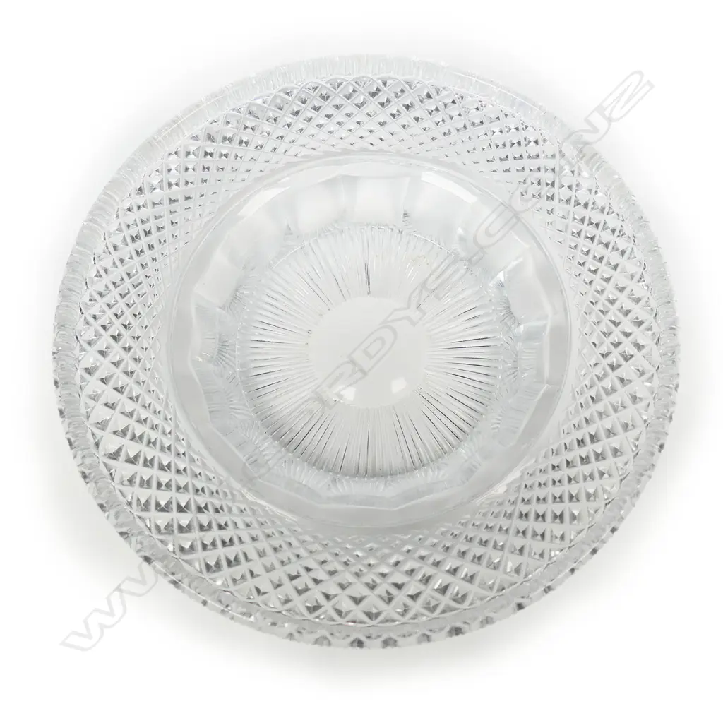 A quality pair of Victorian cut crystal lidded sweetmeat bowls on trays, Image 1++