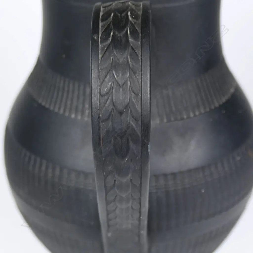 A 19thC Wedgwood black basalt coffee pot, Image 1++