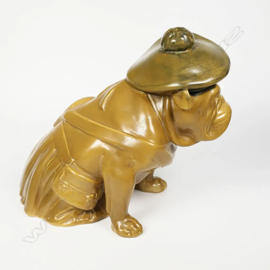 A Royal Doulton World War I bulldog in khaki tone, Image 1++