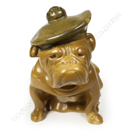 A Royal Doulton World War I bulldog in khaki tone,