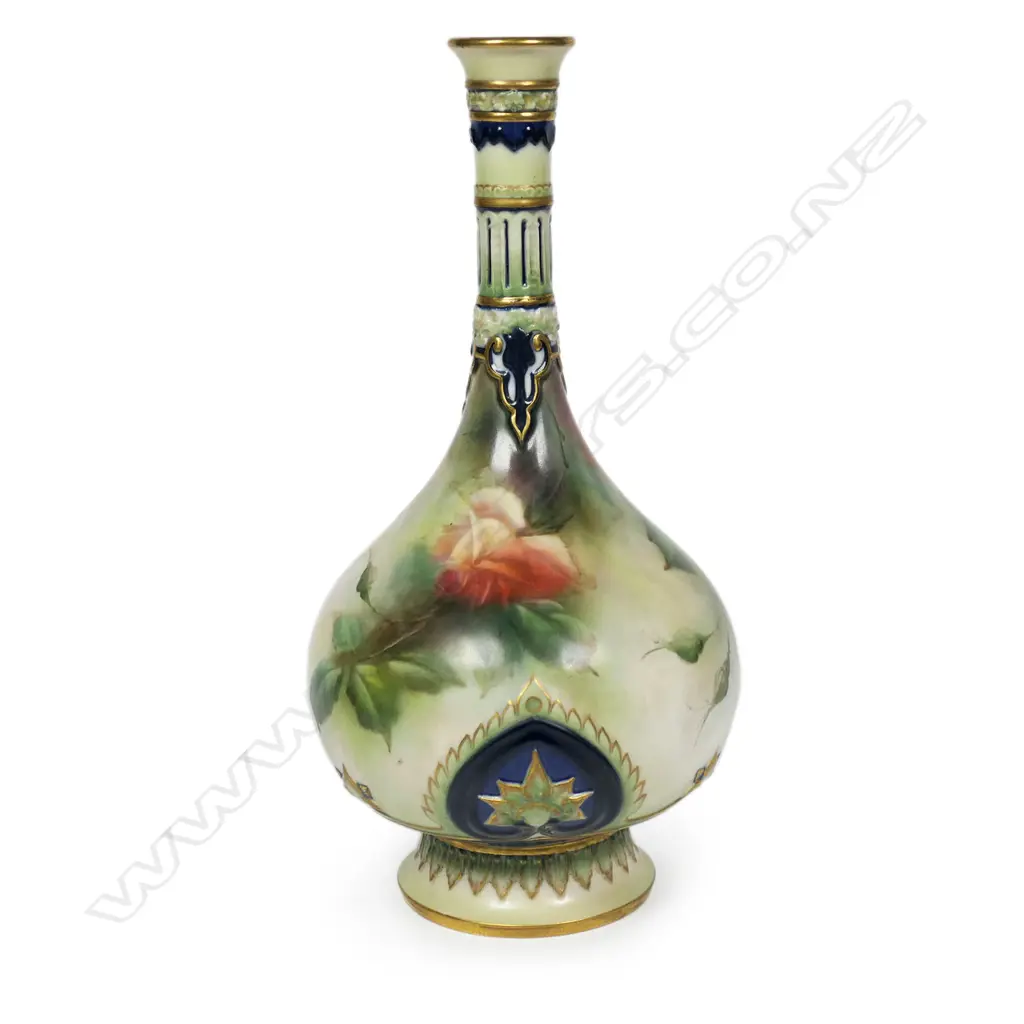 A c.1900 Hadley's Worcester tall specimen vase, Image 1++