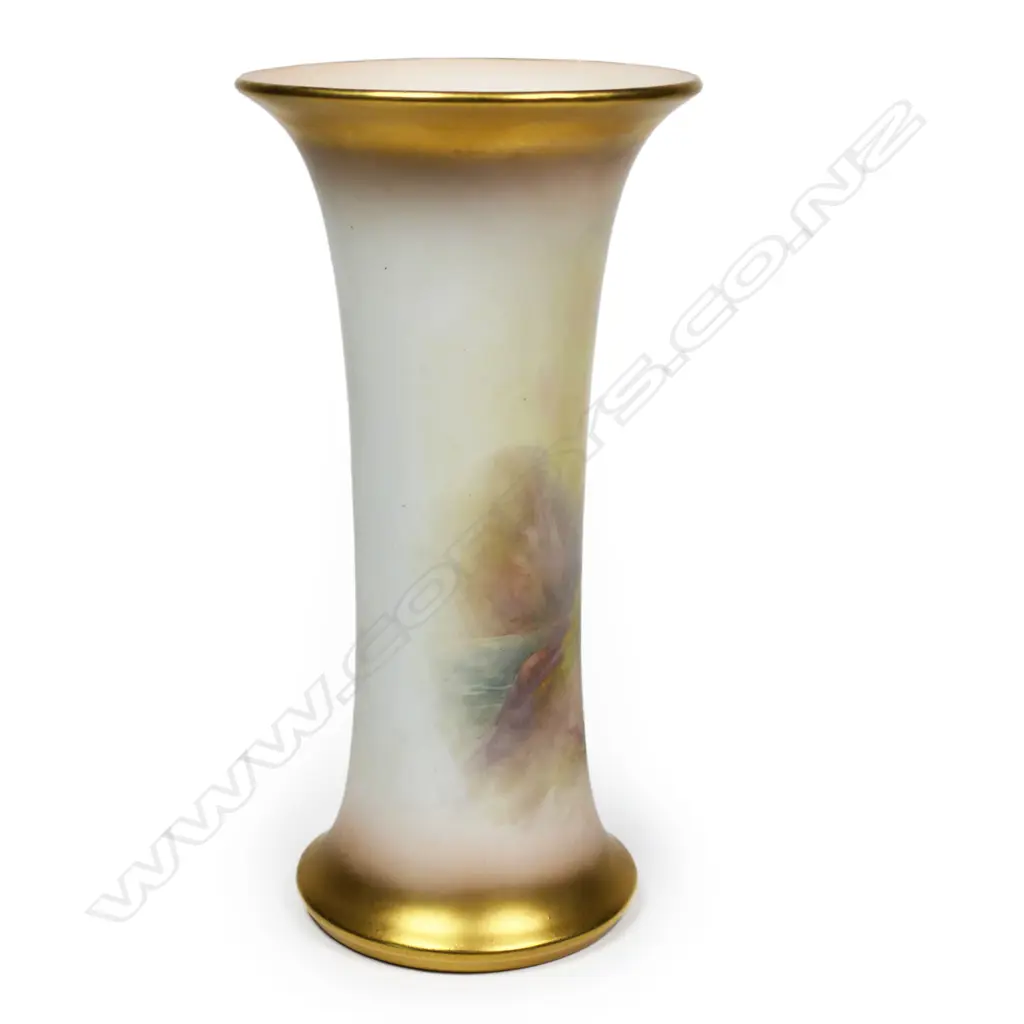 A Royal Worcester trumpet vase Image 1++