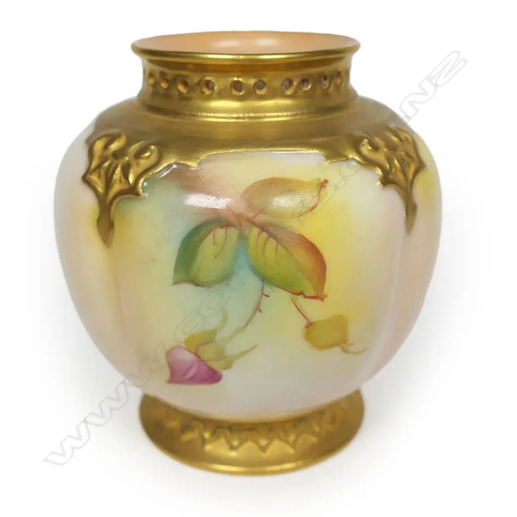 Royal Worcester Hadley lidded potpourri urn, Image 1++